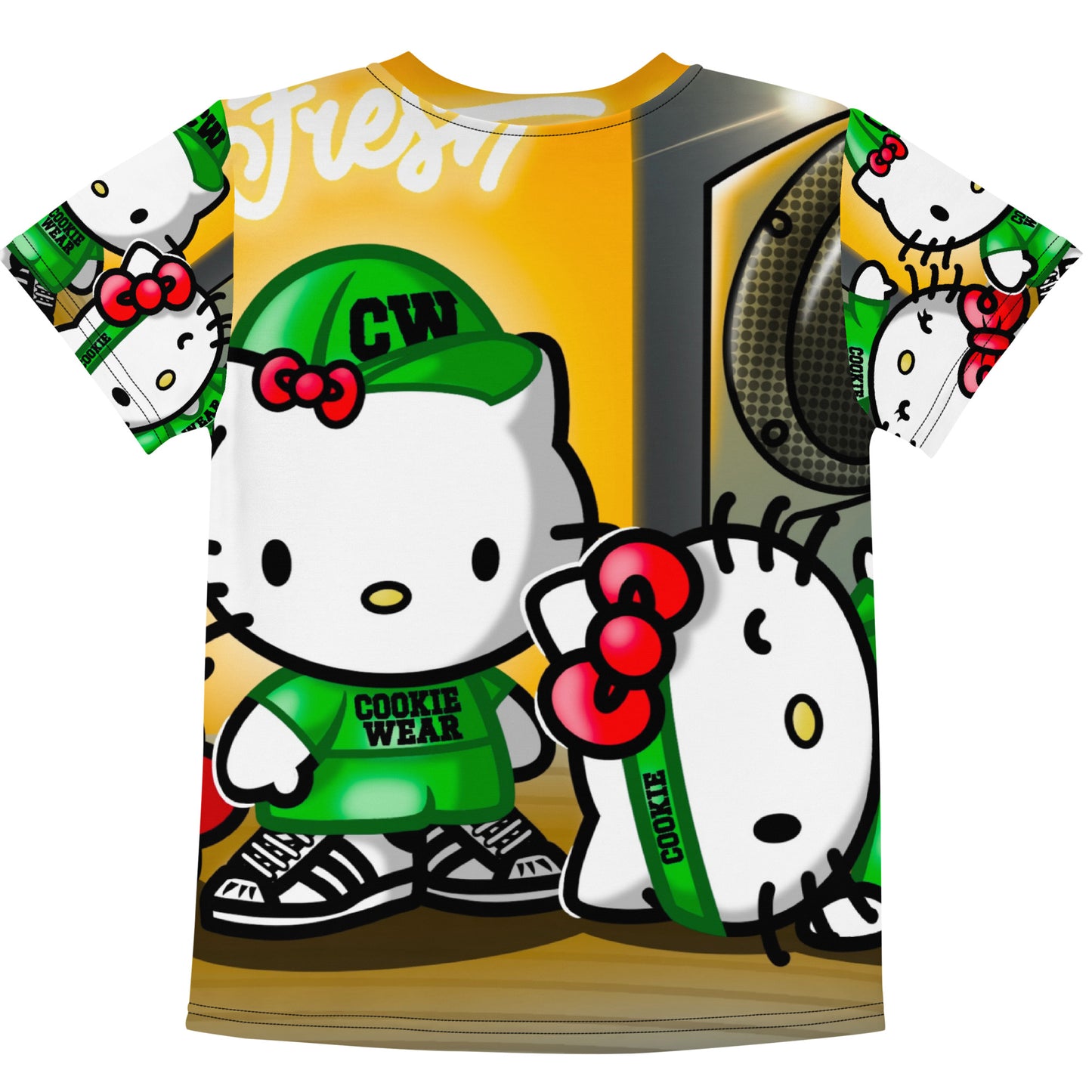 Breakdance Kitty Kids crew neck t-shirt