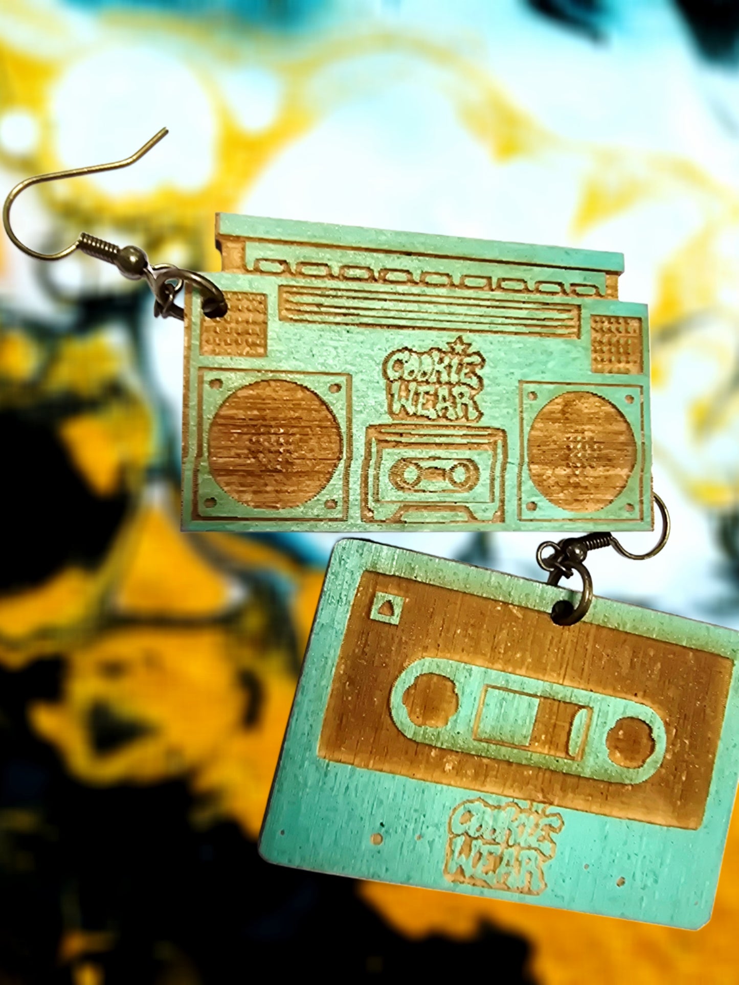Cookie Wear Boombox Tape Earrings