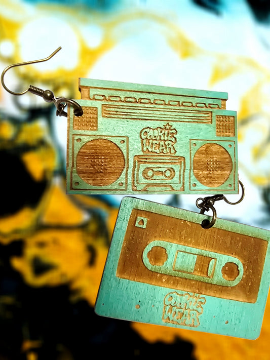 Cookie Wear Boombox Tape Earrings