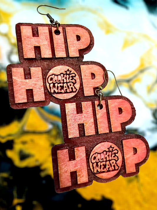 Cookie Wear Hip Hop Red Earrings