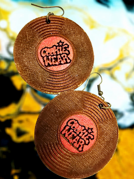 Cookie Wear Record Earrings Red