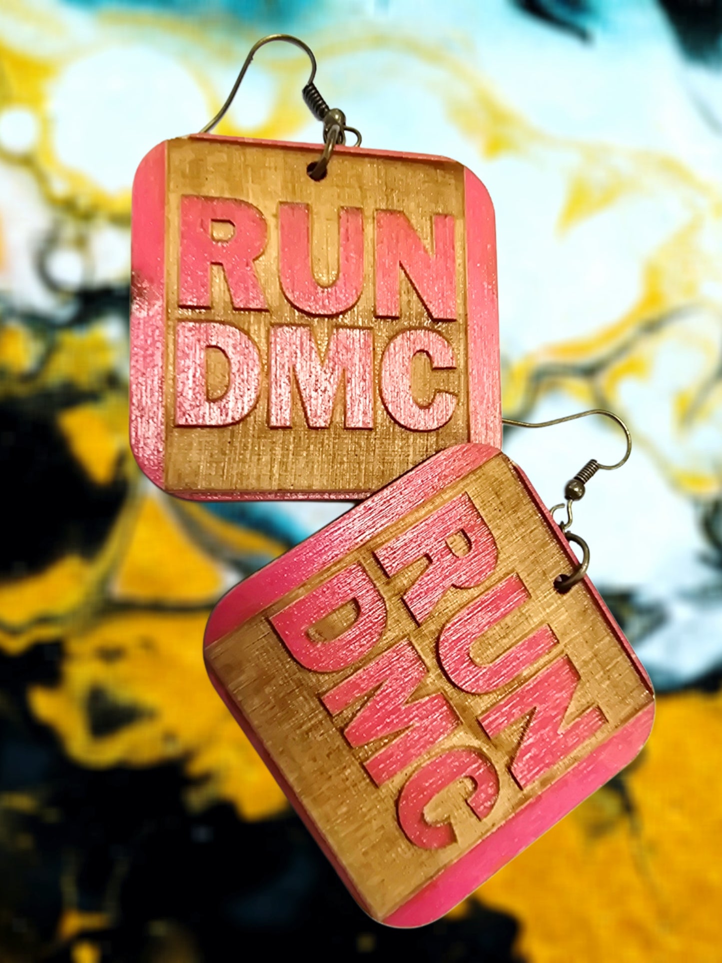 RUN DMC Red Earrings