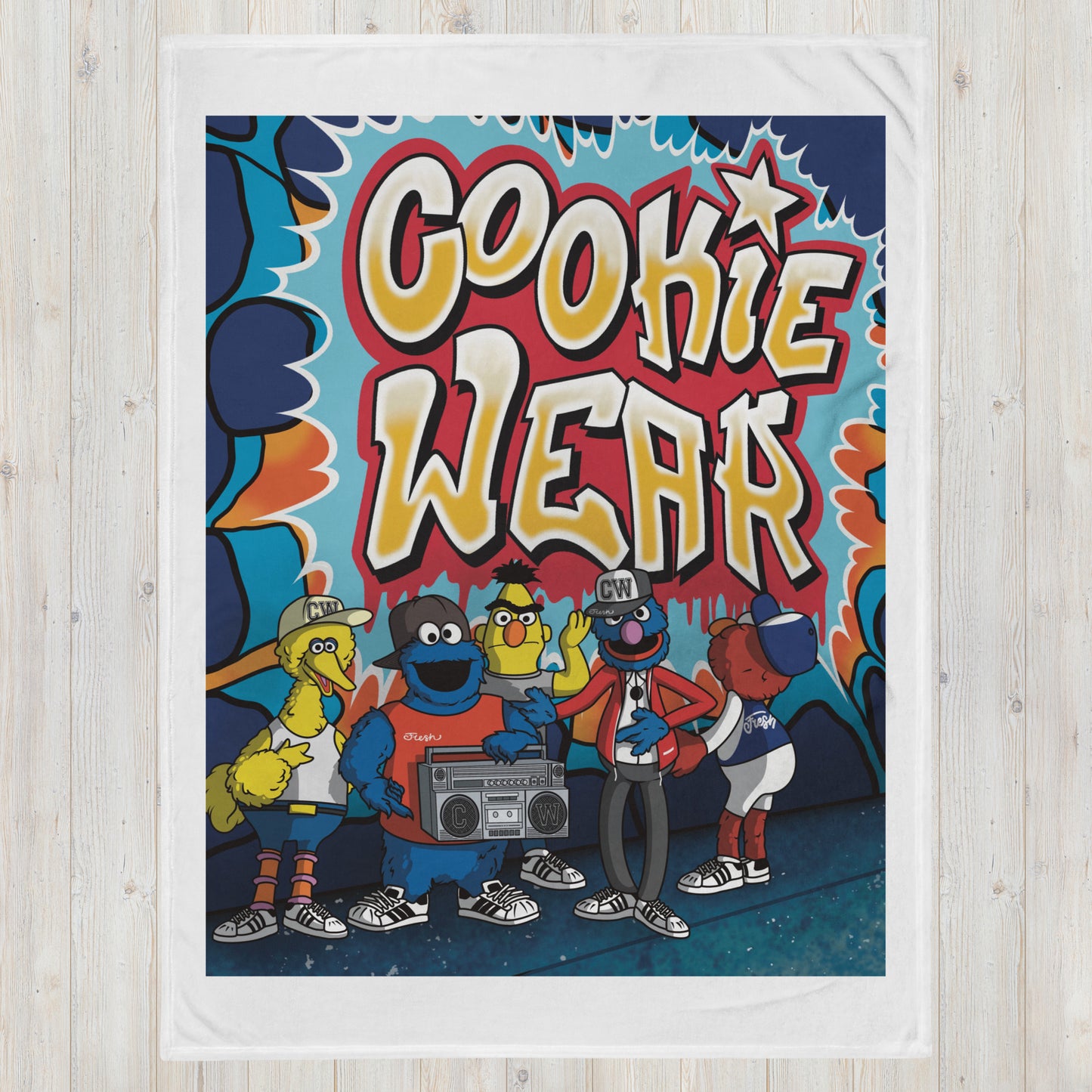 Cookie Wear The Wildstyle Gang Throw Blanket