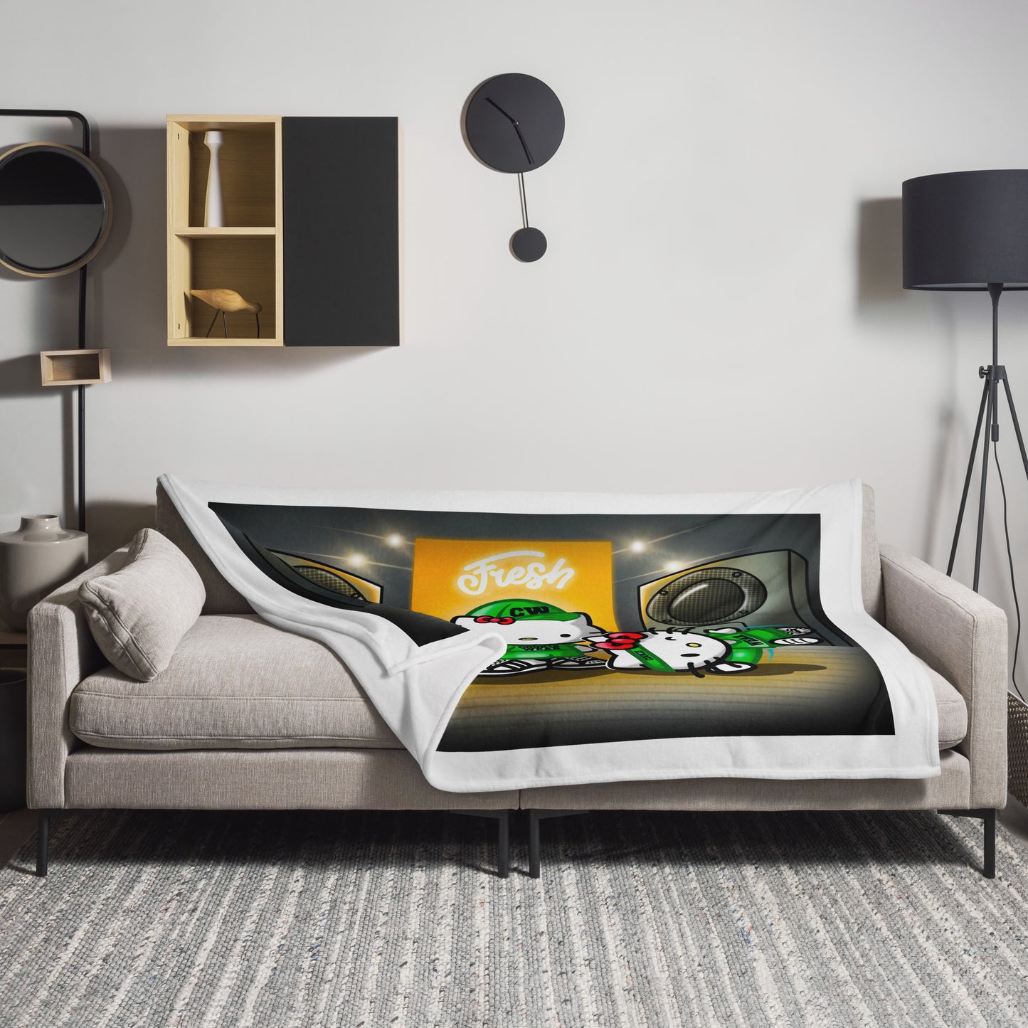 Cookie Wear Break Kitty Throw Blanket