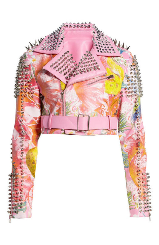 Azalea Wang Studded Floral Jacket