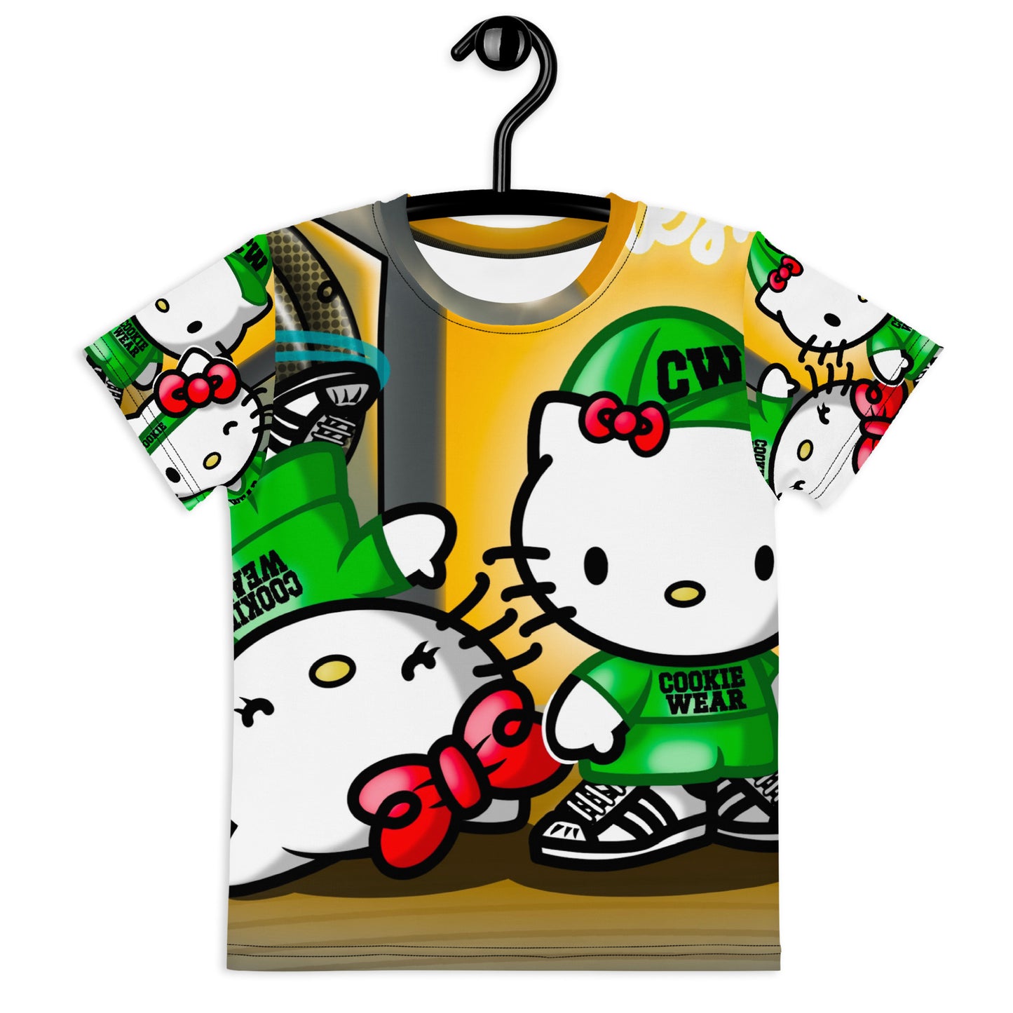 Breakdance Kitty Kids crew neck t-shirt