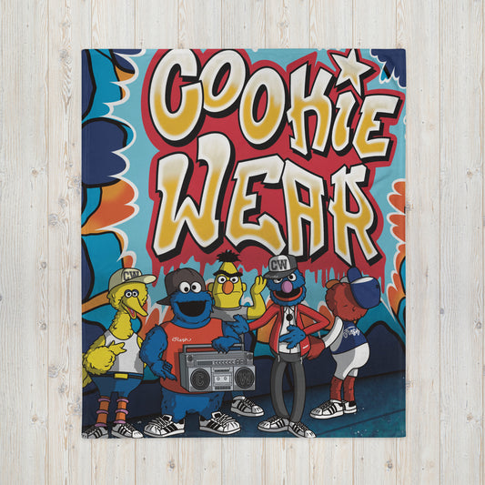 Cookie Wear The Wildstyle Gang Throw Blanket